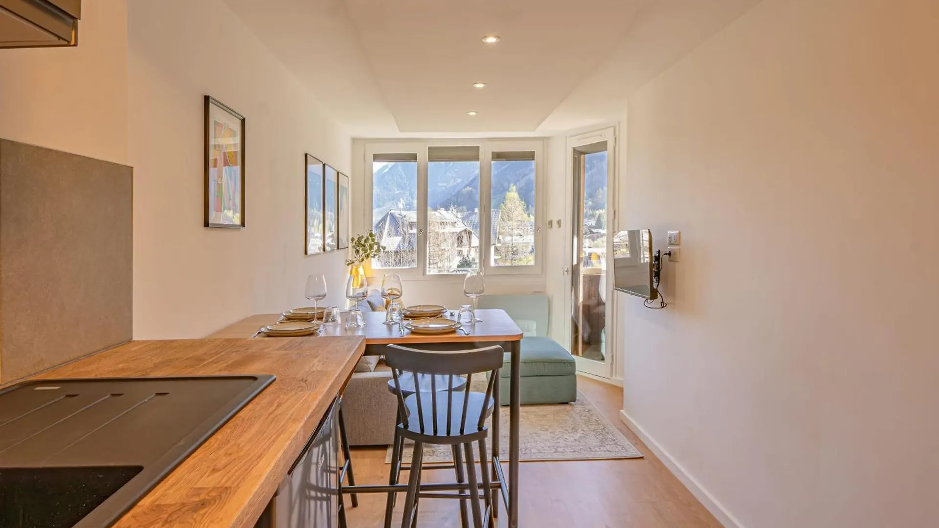 Chamois Blanc Rosieres- Bright 1 Bed Apartment With Amazing Views Chamonix